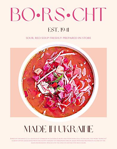 Vintage Ukrainian Borsch Art Print