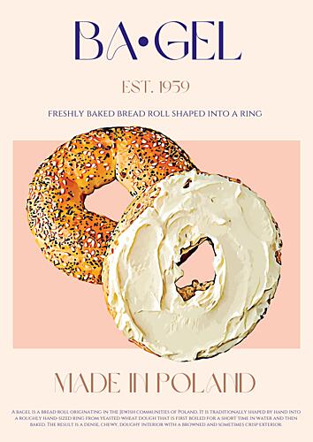Bagel Cream Cheese Classic Art Print by Nazma Khokhar