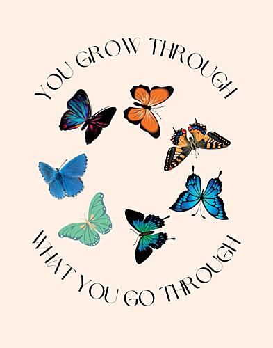 Inspirational Butterfly Quote Art Print
