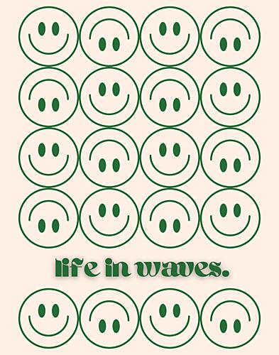 Life in Waves Smiles Art Print