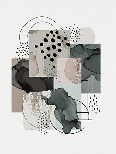 Abstract Earthy Layers Art Print by Miguel Bruzual