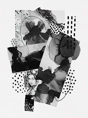 Abstract Ink Woman Art Print