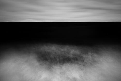 Misty Ocean Horizon Art Print