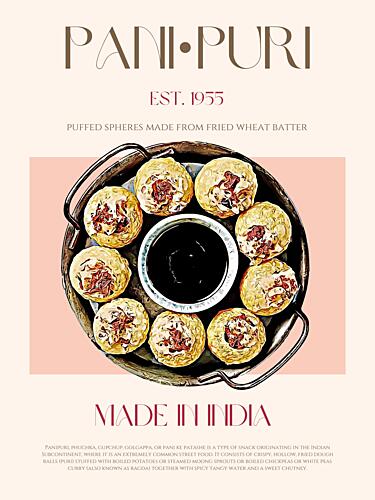 Authentic Indian Pani Puri Art Print by Nazma Khokhar