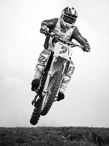 Extreme Motocross Jump Art Print by Alberto Garcia