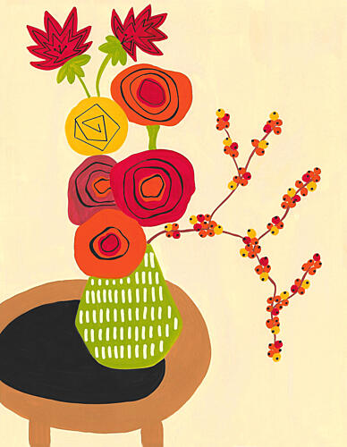 Modern Floral Still Life Art Print