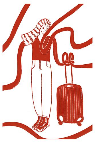 Thoughtful Traveler Fashion Print