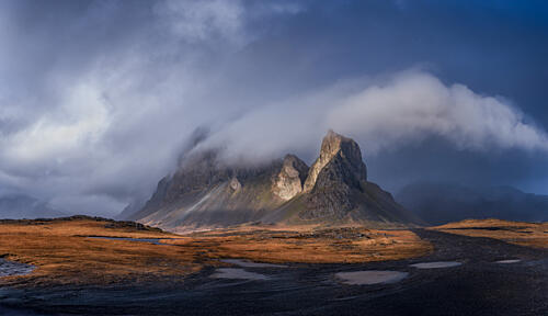 Dramatic Mountain Light Art Print