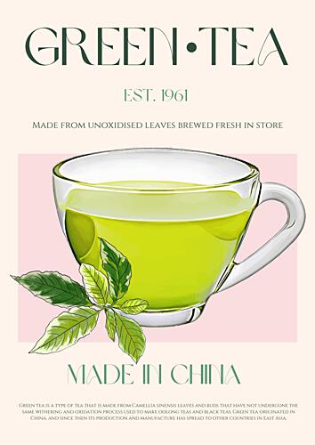 Fresh Green Tea Art Print