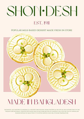 Bengali Sandesh Desserts Art Print