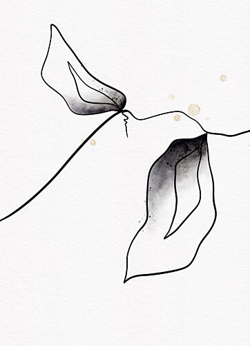 Elegant Leaf Flow Art Print