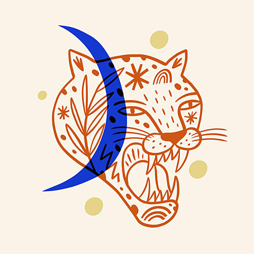 Bohotigerno02 Art Print