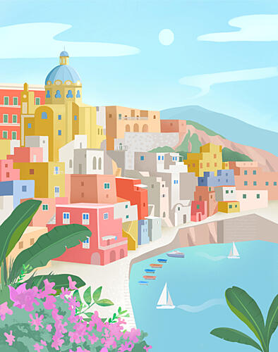 Procida Island, Italy Art Print