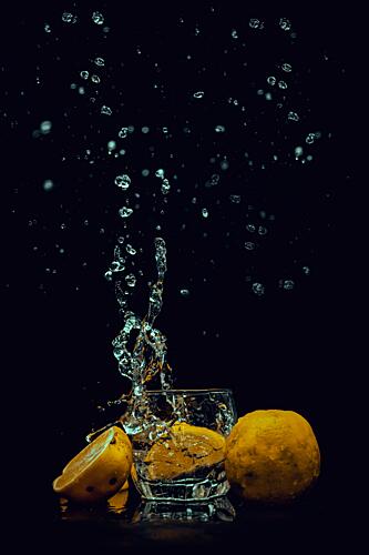 Fresh Lemon Splash Art Print by Kaushik Biswas