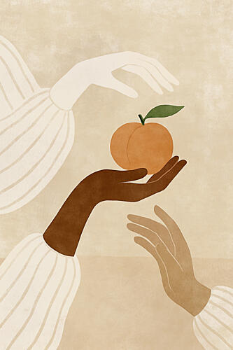 Peach Ritual Art Print