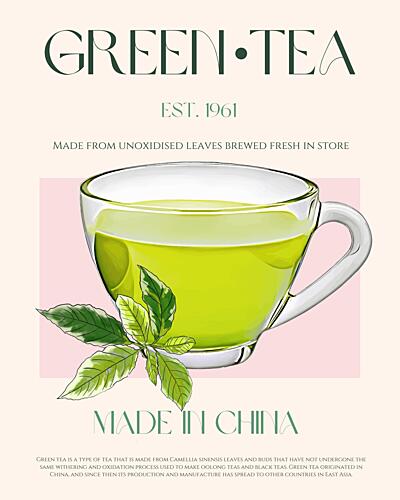 Chinese Green Tea Art Print