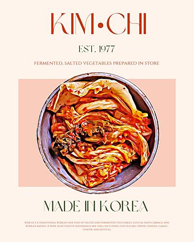 Authentic Korean Kimchi Art Print by Nazma Khokhar