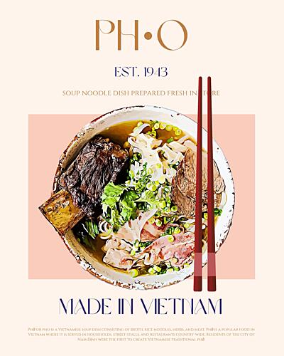Authentic Beef Pho Art Print by Nazma Khokhar
