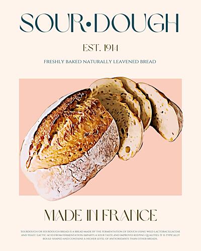 Artisan Sourdough Loaf Art Print by Nazma Khokhar