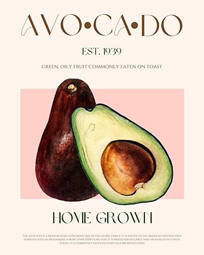 Fresh Avocado Duo Art Print