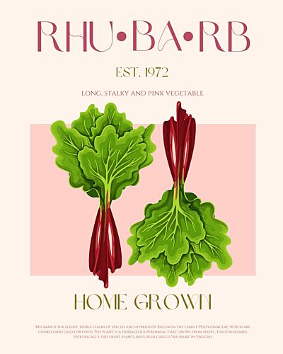 Rhubarb Print Art Print