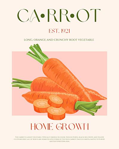 Homegrown Carrot Harvest Art Print