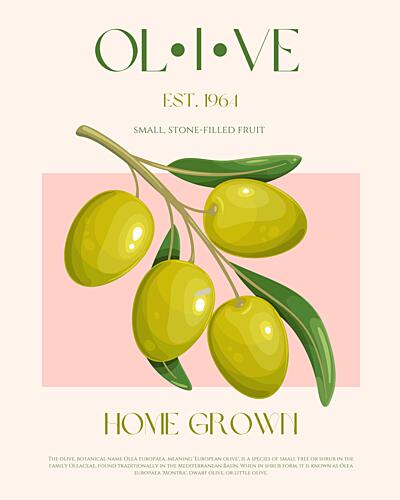 Home Grown Olives Art Print