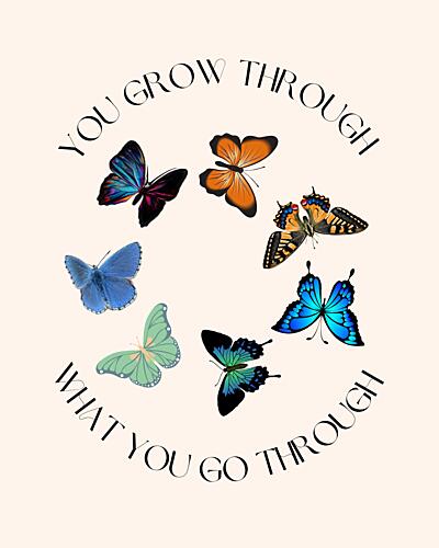 Vibrant Growth Butterflies Art Print