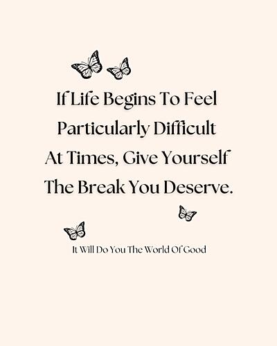 Self-Care Butterfly Quote Art Print