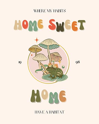 Sweet Home Frog Habitat Art Print