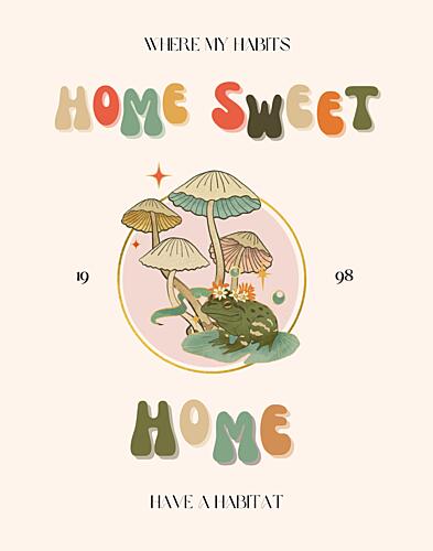 Home Sweet Frog Habitat Art Print