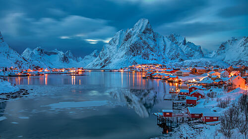 Lofoten Winter Glow Art Print
