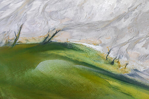 Fluid Green Landscape Art Print