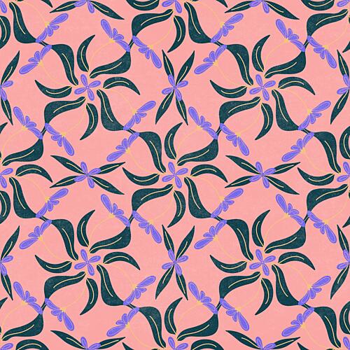 Botanical Bloom Pattern Art Print