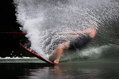 Dynamic Water Ski Action Art Print by Vicki Lai