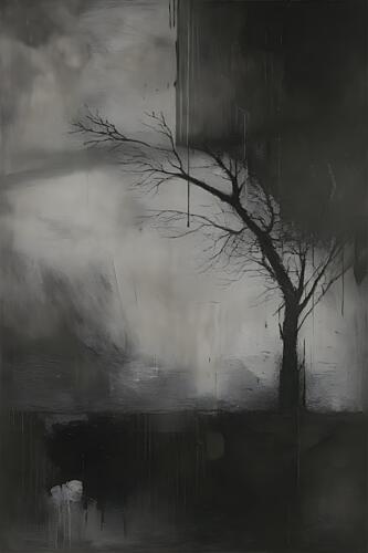 Dark Ethereal Tree Art Print