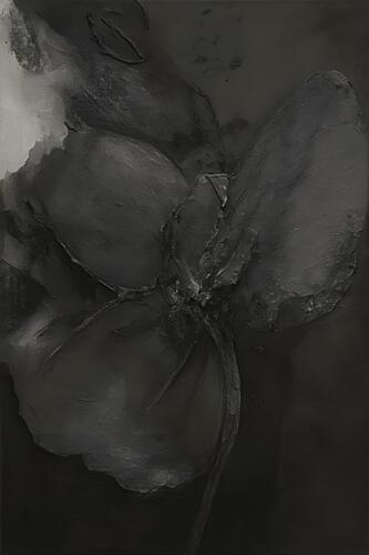 Dark Textured Bloom Art Print