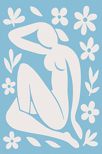 Fleuretformeblue Art Print