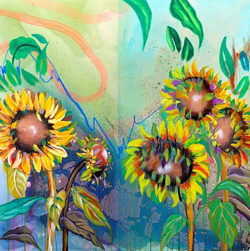 Vibrant Sunflower Garden Art Print