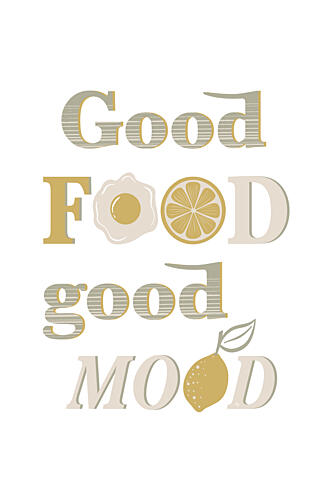 Good Food Good Mood Art Print by Martina