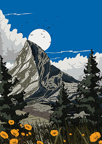 Rocky Mountain Poppies Art Print