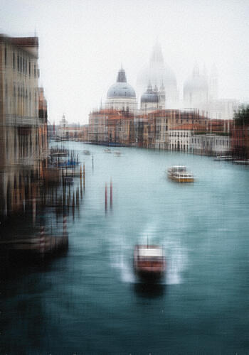 Blurred Grand Canal View Art Print by Annette Guo