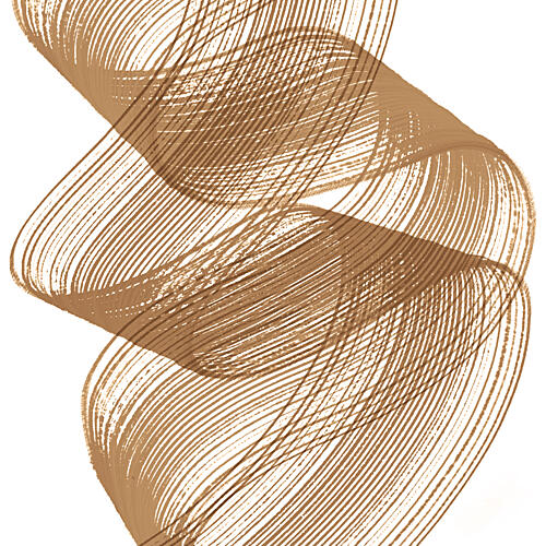 Flowing Brown Curves Art Print by Martina
