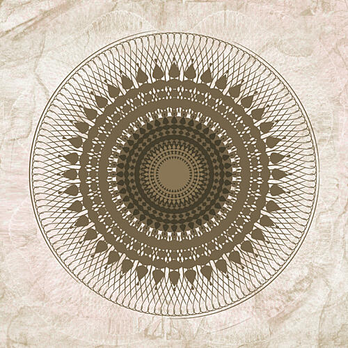 Intricate Brown Mandala Art Print by Martina