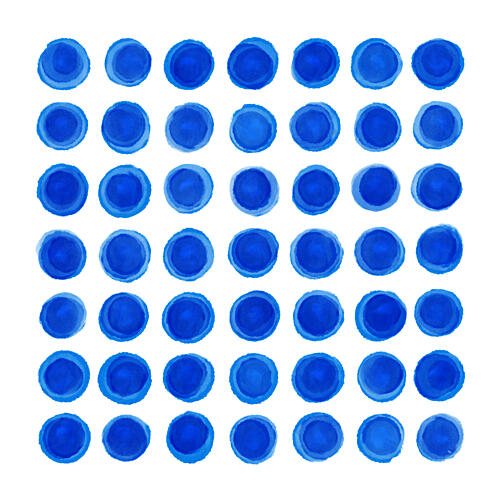 Vibrant Blue Dots Art Print by Martina