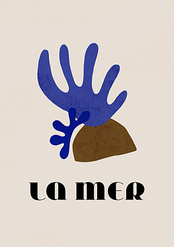 la Mer Abstract Ocean Poster No. 01 Art Print