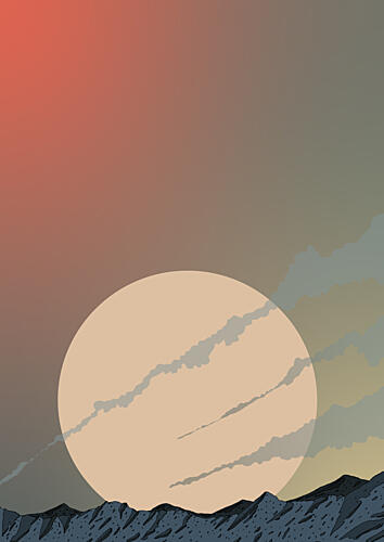 Alien Planet Horizon Art Print