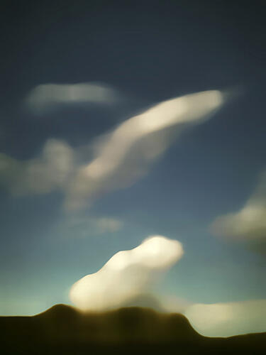 Ethereal Blue Sky Landscape Art Print