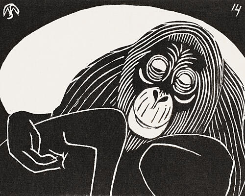 Orangutan Art Print by Samuel Jessurun de Mesquita