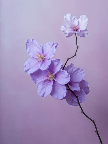 Soft Purple Blooms Art Print by Shaon Khalid